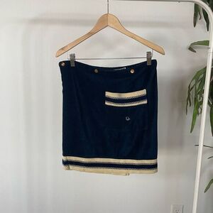 Vintage Christian Dior Velour Robe Skirt